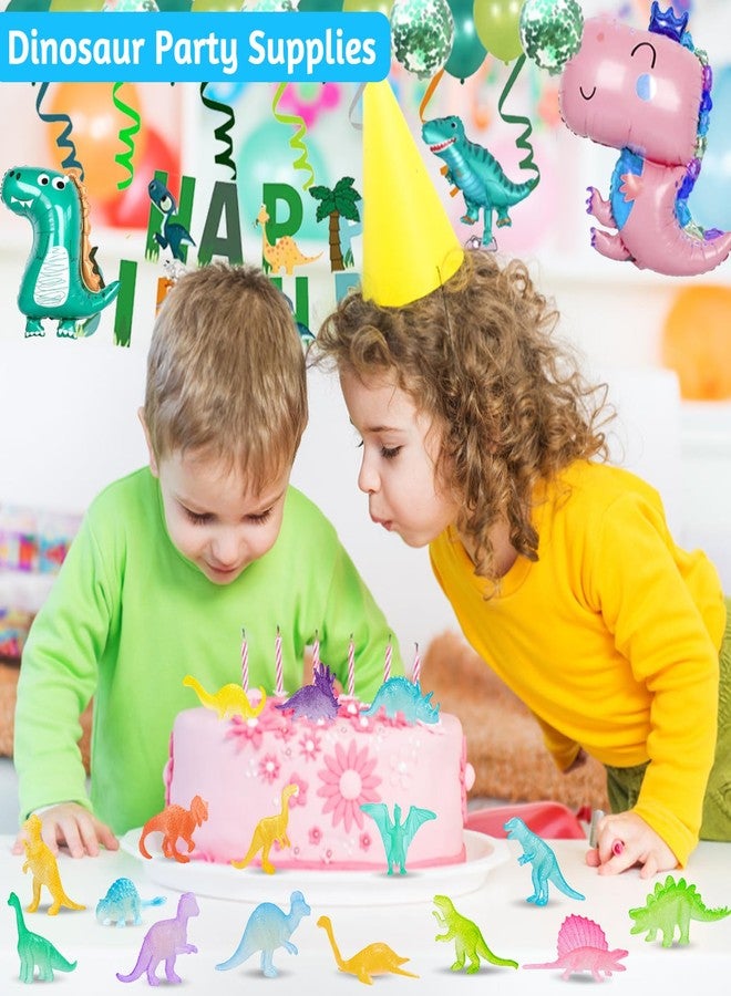 AugToy 16PCS Glow in Dark Mini Dinosaur Figures for Kids Birthday Party Favors Supplies Dino Cupcake Topper Decoration Goodie Treat Bag Stuffers Pinata Fillers Treasure Carnival Prizes Valentines Day Gifts - Image 4